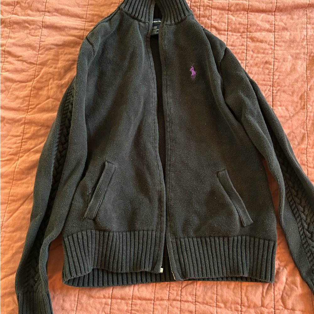 Black Ralph Lauren sport zip up size small